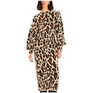 Farm Rio, Dames, Jurken, Veelkleurig, Maat: S Acryl,