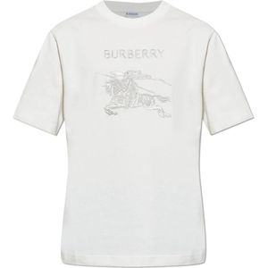 Burberry, Heren, Tops, Wit, Maat: L