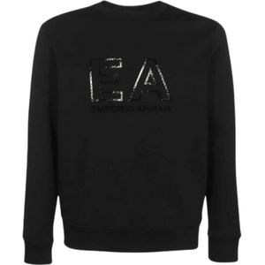 Emporio Armani, Heren, Sweatshirts & Hoodies, Zwart, Maat: M Katoen,