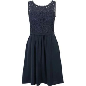 vera mont, Dames, Jurken, Blauw, Maat: S