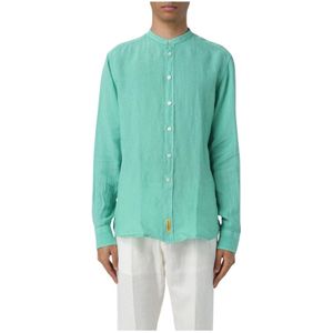 B.D Baggies, Heren, Overhemden, Groen, Maat: L Linnen,