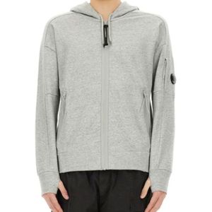 C.p. Company, Heren, Sweatshirts & Hoodies, Grijs, Maat: L Leer,