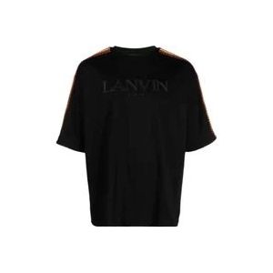 Lanvin Zwarte Oversized T-shirts en Polos , Black , Heren , Maat: S