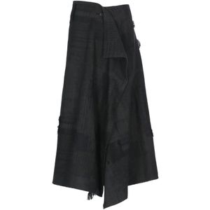 Y-3, Dames, Rokken, Grijs, Maat: 2XS Zijde,