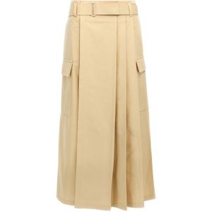 Kenzo, Dames, Rokken, Beige, Maat: XS Katoen,