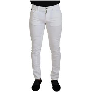 Dolce & Gabbana, Heren, Jeans, Wit, Maat: XS Denim,