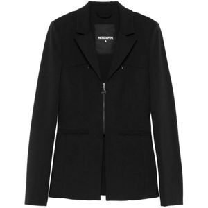 Patrizia Pepe, Dames, Jassen, Zwart, Maat: XS Denim,