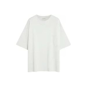 Lanvin Witte Zak Tee Oversize Katoenen T-shirt , White , Heren , Maat: L