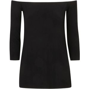 Norma Kamali, Dames, Tops, Zwart, Maat: S Spandex,