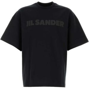 Jil Sander, Heren, Tops, Zwart, Maat: M Katoen,