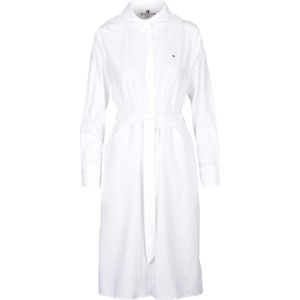 Tommy Hilfiger, Dames, Jurken, Wit, Maat: 2XL Katoen,
