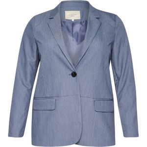 Kaffe Curve, Dames, Jassen, Blauw, Maat: XL Leer,
