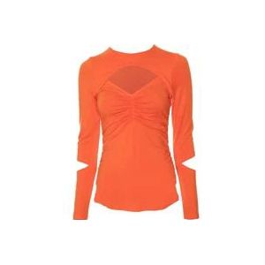 Ganni Blouse overhemd , Orange , Dames , Maat: S