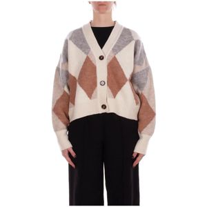 Barbour - SILVIA - Gebreid Jack - Wolmix - Boxy Fit - All-over Motief