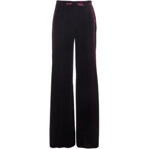 Forte Forte, Dames, Broeken, Paars, Maat: S Velours,
