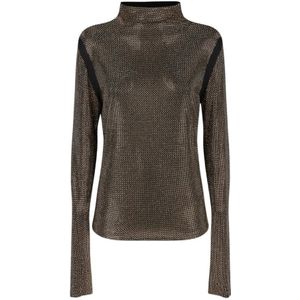 Patrizia Pepe, Dames, Tops, Zwart, Maat: L Viscose,
