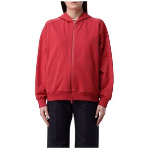 Brunello Cucinelli, Dames, Sweatshirts & Hoodies, Rood, Maat: XS Katoen,