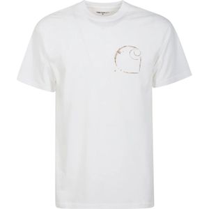 Carhartt Wip, Heren, Tops, Wit, Maat: XL Katoen,