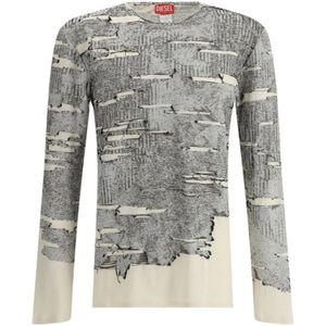 Diesel, Heren, Tops, Grijs, Maat: XL Jersey,