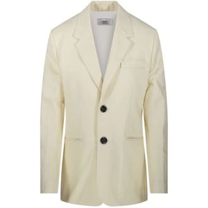 Ami Paris, Dames, Jassen, Beige, Maat: XS Wol,