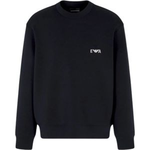 Emporio Armani, Heren, Sweatshirts & Hoodies, Blauw, Maat: M