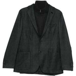 Corneliani, Heren, Jassen, Grijs, Maat: 2XL Wol,