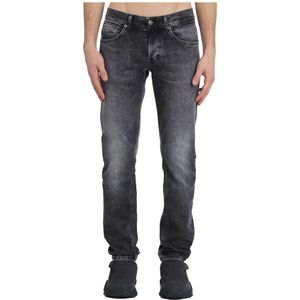 Dondup, Heren, Jeans, Zwart, Maat: W32 Denim,