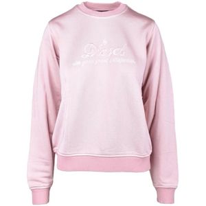 Diesel, Dames, Sweatshirts & Hoodies, Roze, Maat: XS Katoen,