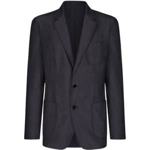 Dolce & Gabbana, Heren, Jassen, Blauw, Maat: M Wol,