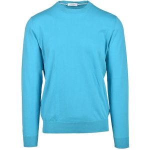 Paolo Pecora, Heren, Truien, Blauw, Maat: L Katoen,
