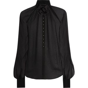Dolce & Gabbana, Dames, Blouses & Shirts, Zwart, Maat: L