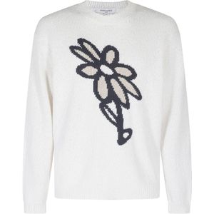 Maison Kitsuné, Heren, Truien, Wit, Maat: L Katoen,