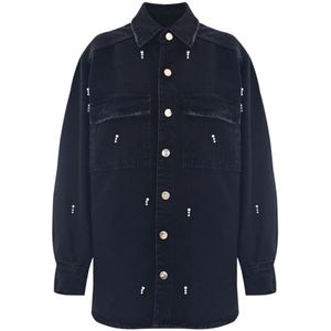 Kocca, Dames, Blouses & Shirts, Zwart, Maat: S Denim,