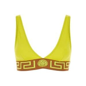 Versace Neon Gele Bikini Top , Yellow , Dames , Maat: M