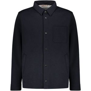 Herno, Heren, Overhemden, Blauw, Maat: 3XL Wol,