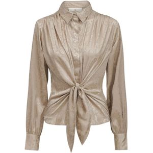 Karmamia, Dames, Blouses & Shirts, Beige, Maat: XS