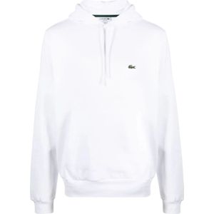 Lacoste, Heren, Sweatshirts & Hoodies, Wit, Maat: XS
