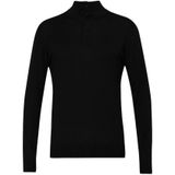 Liu Jo - Coltrui - Zwart - Wol - Verstelbare Halsopening - Blauwe Knoopdetails