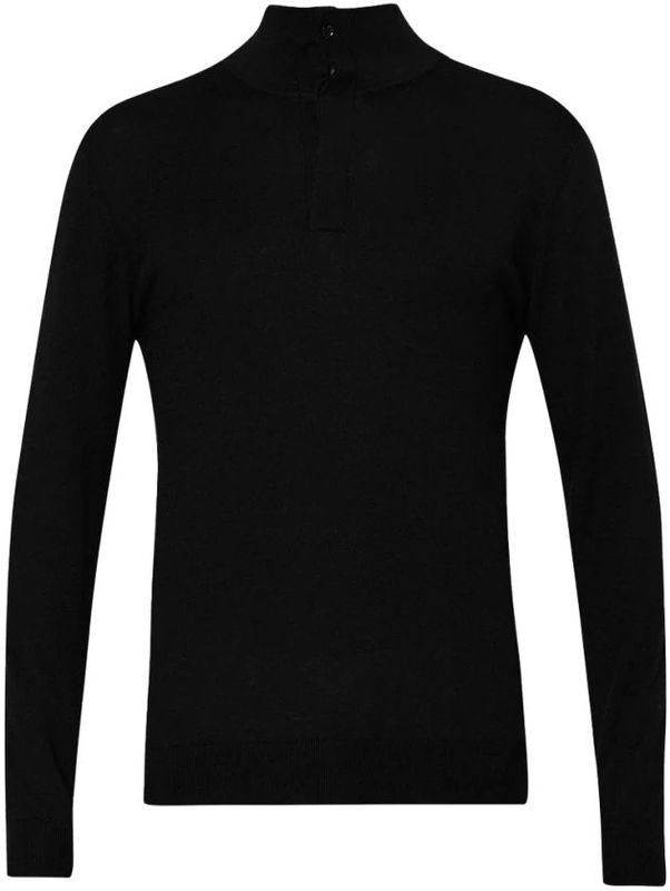 Liu Jo - Coltrui - Zwart - Wol - Verstelbare Halsopening - Blauwe Knoopdetails