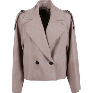 Weekend Max Mara, Dames, Jassen, Bruin, Maat: S Suède,