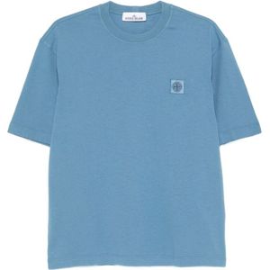 Stone Island, Heren, Tops, Blauw, Maat: M