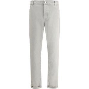 Brunello Cucinelli, Heren, Jeans, Grijs, Maat: 3XL Katoen,
