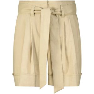Marc Cain, Dames, Korte broeken, Bruin, Maat: M Linnen,