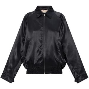 Marni, Dames, Jassen, Zwart, Maat: 2XS Zijde,