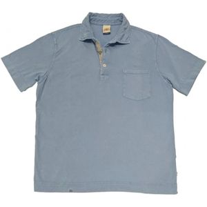 Bob, Heren, Tops, Blauw, Maat: M Katoen,