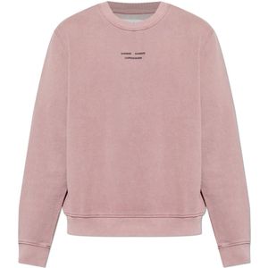 Samsøe Samsøe, Heren, Sweatshirts & Hoodies, Roze, Maat: S Katoen,