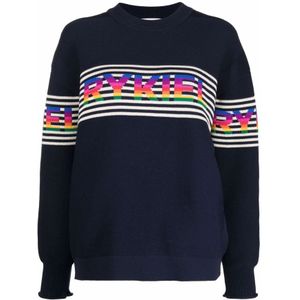 Sonia Rykiel, Dames, Truien, Blauw, Maat: S Katoen,