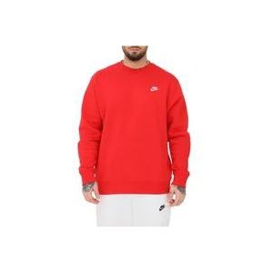 Nike Rode Club Fleece Hoodie , Red , Heren , Maat: L