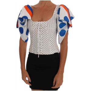 Dolce & Gabbana, Dames, Blouses & Shirts, Zwart, Maat: 2XS Zijde,
