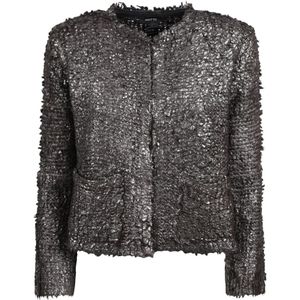 Avant Toi, Dames, Truien, Grijs, Maat: S Zijde,